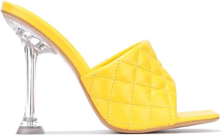 Cape Robbin Rafa Stiletto High Heels for Women, Square Open Toe Shoes Heels