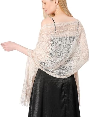 Casual Shawls and Wraps for Evening Dresses, Lace Shawl Wraps for Women Formal, Wedding Shawl