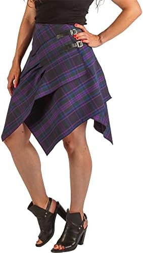 The Celtic Ranch Tartan Skirt, Womens Plaid Skirt with Pockets, Ladies Scottish Skirts