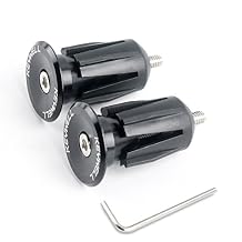 Bar End Plugs Handlebar End Caps Bike Handlebar Plugs Perfect for Most Bicycles Road Bike Mountain Bike BMX MTB Fixie (Aluminum, 2 Count) (Black)