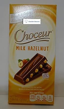 Choceur Milk Chocolate with Whole Roasted Hazelnuts 7.05oz 200g