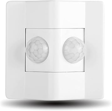 PIR Motion Sensor Smart Switch, 86-type Light-sensitive 180 Degrees Motion Sensor Switch Delay Time 20s Adjustable, Sensing Distance Exceeds 12m / 39.4ft for Corridors, Warehouses
