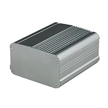 Eightwood Aluminum Project Enclosure Box Electronic Case for PCB Circuit Board DIY- 4.32 x 3.74 x 2.17 inch (L*W*H) Built-in Slot Extrusion Box