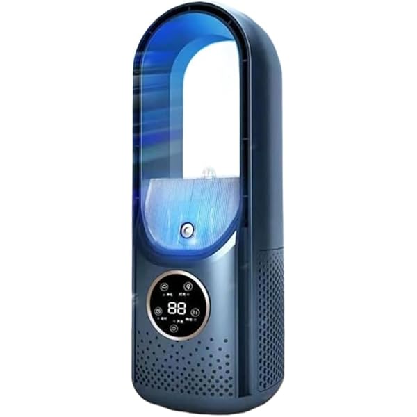 Cooling Fan, Energy Saving, 3 in 1, Blowing, Humidifiing, Cooling, Bladeless Fan, Tabletop Cooler, Powerful, Popular, Compact, Compact, Mini Tabletop, Portable Air Conditioner, 6 Adjustable