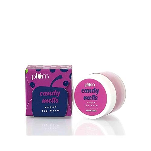 Plum Candy Melts Vegan Lip Balm | Berry Feast | With Natural Uv Protection, Ultra Moisturization & Added Shine For Lips | 100% Cruelty Free | ValentineS Day Gift 12 G Pack Of 1 Berry Feast