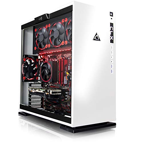 CybertronPC CLX Set Gaming PC - AMD Ryzen 5 1600X 3.60GHz 6-Core, 16GB DDR4, NVIDIA GTX 1060 6GB Video, 256GB SSD  3TB HDD, Win 10 Home 64-bit, White