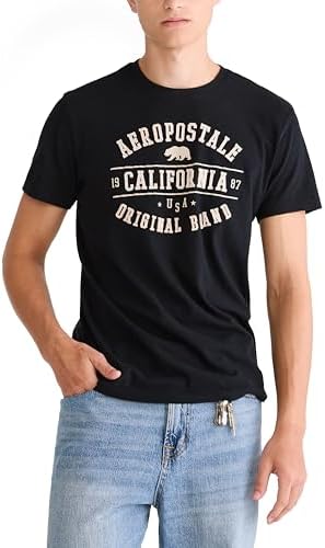 AEROPOSTALE Men's Cali Bear Applique Graphic Tee