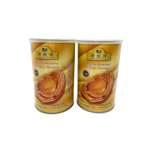 Sweet Post Braise Abalone in Oyster Sauce, Braise Abalone - Wild Abalone Canned - Instant Braised Abalone Pack of 1 4-4 Head - Net Weight: 425Gram, Drained Weight: 165Gram