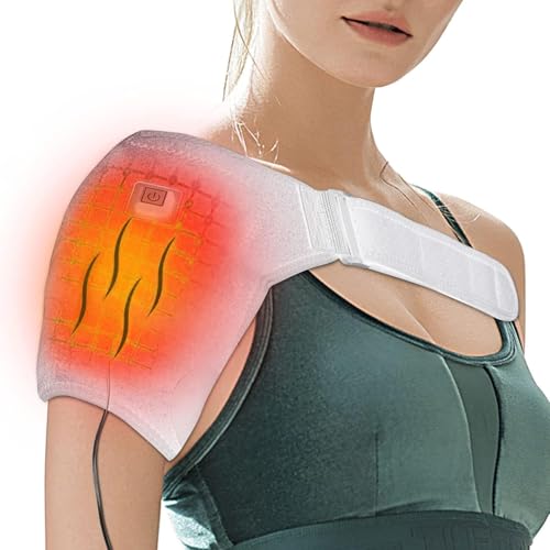 Shoulder Heating Pad for Rotator Cuff Pain,Heated Shoulder Wrap with 3 Heat Settings,Ideal for Relieving Muscle Pain,Tendonitis Periarthritis
