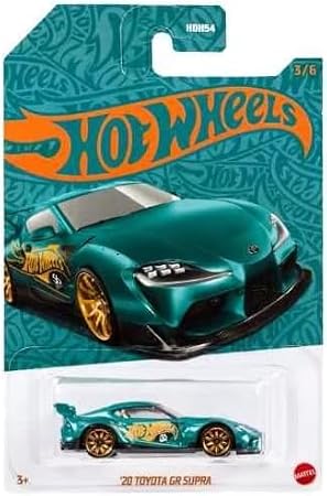 Hot Wheels 20 Toyota Gr Supra Pearl & Green Chrome 3/6