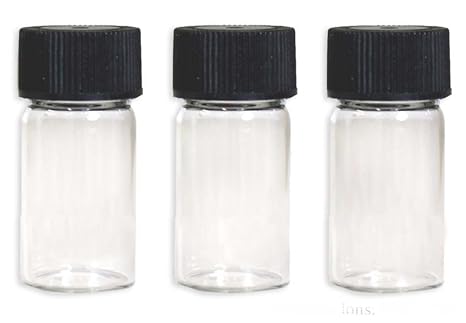 ToolUSA 100-Piece Glass Vials Set with Leak-Proof Caps | 1" (2.5 cm) x 9/16" (1.4 cm) | Ideal for Gem Display, Lab Samples & Entomology Studies
