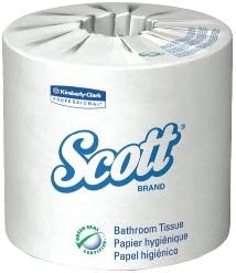 SCOTT Standard Roll Bathroom Tissue, 4.5 X 4, 1-Ply, White