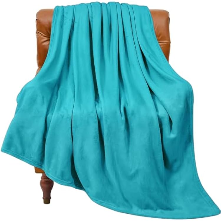 BEDELITE Fleece Blanket Teal Throw Blanket for Couch & Bed, Luxury Plush Cozy Fuzzy Blanket 50 x 60, Super Soft Warm Lightweight Throw Blanket for Travel Camping
