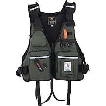 JKSPORTS Fishing Vest Safety Life Jacket for Swimming Sailing Boating Kayak Floating Multifunction for Men and Women Vest/Kayak