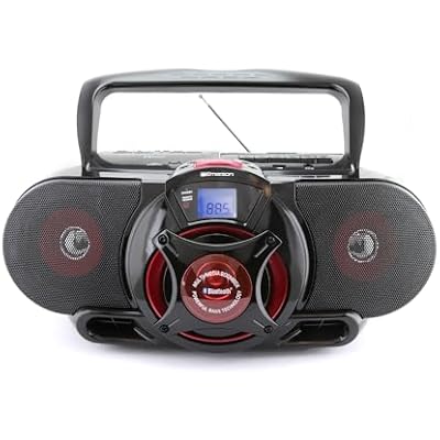 Emerson EPB-3002 Portable Bluetooth, MP3CD AMFM Stereo Radio Cassette PlayerRecorder with Subwoofer and USB Input Boombox
