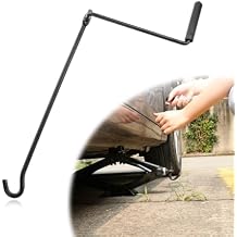 Car Tire Wheel Scissor Jack Handle, Auto Scissor Jack Lug Handle Wrench Efficient Repair Tool, Universal Metal Hand Jack Car Lift Wrench for Cars Truck SUV (14.1 inches)