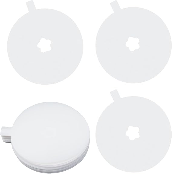 Honbay 100PCS Disposable Candle Protectors - Paper Lids with Pull Tab, Drip Protection for Craft Candle Making (70mm)
