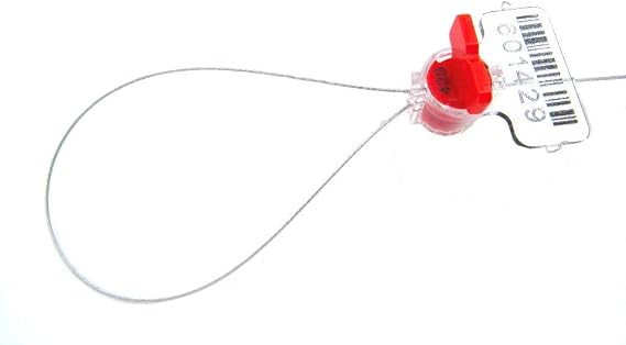 Roto Ratchet Utility Meter Twist Seal, 1000 pcs. Red, Anti Tamper, Correlative Numbered and Barcode, Adjustable, High Electric, Gas, Padlock Seal, Free and Quick Delivery from USA.