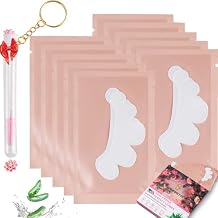 100 Pairs Professional Eye Under Gel Pads Eyelash Extensions Patches,Lash Extension Lint Free Under Hydrogel Eye Mask Pads Beauty Tools (Pink)