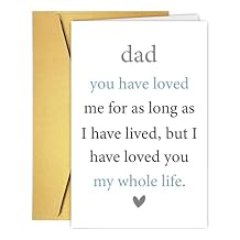 Romantic Father's Day Card for Daddy from Son Daughter Kids, Love You Gift for Daddy, Cute Father's Day Card for Dad Daddy Stepdad, Humorous Happy Fathers Day Cards Gift from Son Daughter Kids,