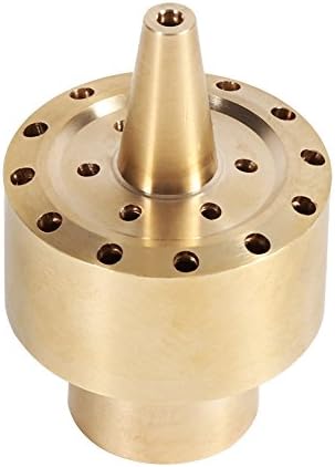 Brass Fountain Nozzle /2 Inch for Garden Pond and Decorative Features Three Tier Spray Design Brass Construction Easy Installation with PVC Tubing and Submersible Pump