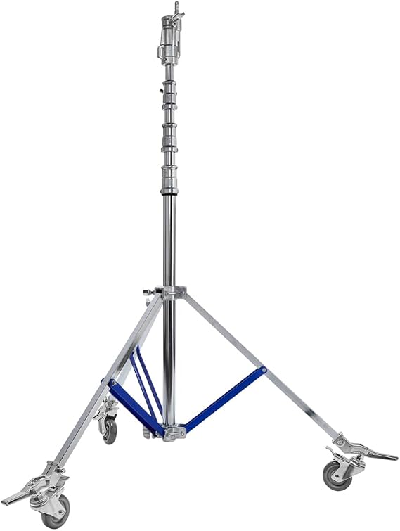 Flashpoint 13.3' High Cine Stand Pro with Combo Head, Silver, Bundle with 3