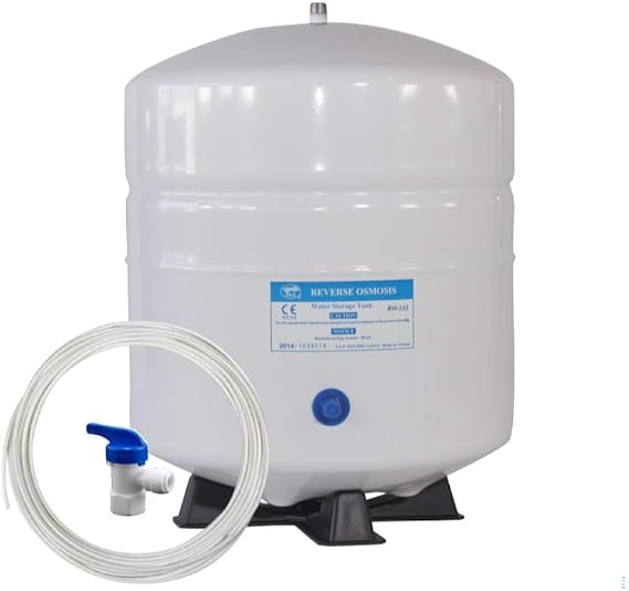 Reverse Osmosis Water Storage Pressure Tank 4.5 Gallon (3.2 Gal Capacity) RO-132 Plus Tank Valve and 1/4" Tubing by Oceanic Water Systems