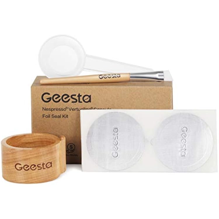 GEESTA Reusable Aluminum Foil Seals Kit Compatible with Nespresso Vertuoline Capsules