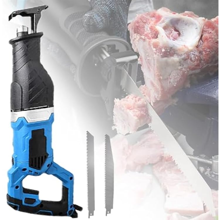 1300W Electric Bone Saw Professional Butcher Bone Saw, Meat Saw Machine for Commercial and Household, Bone Saw Cutting Machine with Saw Blades, Best Choice for Bone CuttingBlue