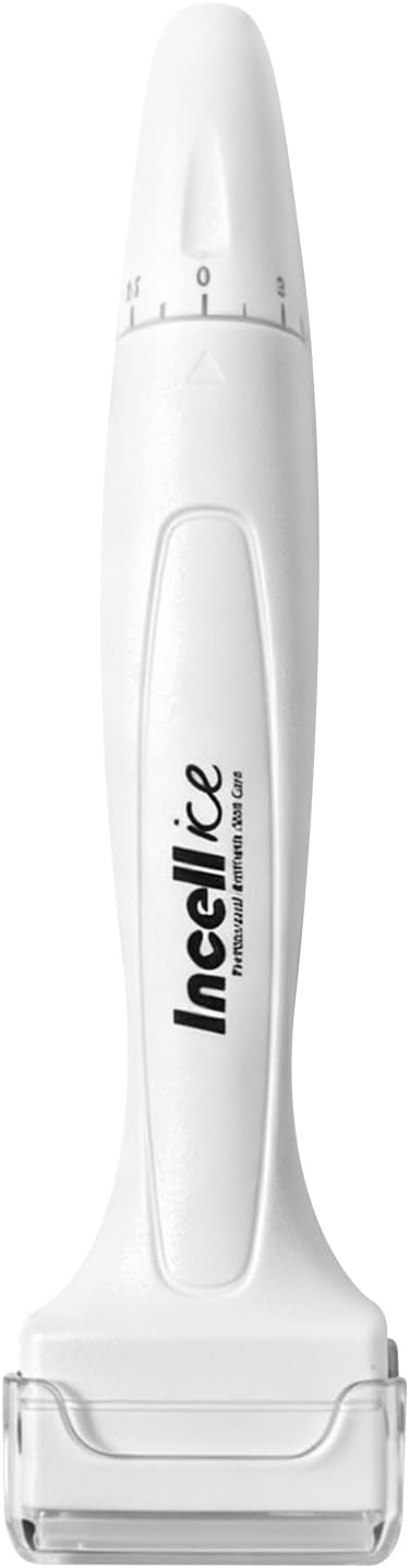 Derma Stamp Adjustable, Dermastamp for Hair Beard Growth, 0-3mm Real Titanium Microneedling Stamp, Alternative for Derma Roller Microneedling Pen - White