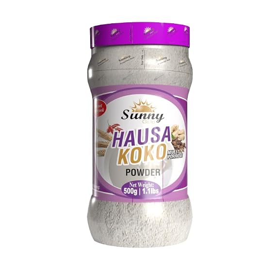 Sunny Gold Hausa Koko Millet Porridge Powder, Traditional African Breakfast Mix with Ginger and Cloves, 500g (1.1lbs)