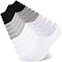 COOVAN No Show Socks Men Cotton Low Cut Short Socks for Men Invisible Casual Thin Socks with Non Slip Grip(6 Pairs)