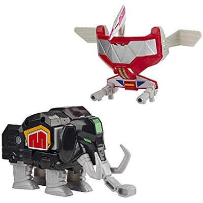 Power Rangers Mighty Morphin Mastodon Dinozord and Pterodactyl Dinozord Toy 2-Pack Action Figures Part of Dino Megazord for Kids Ages 4 and Up