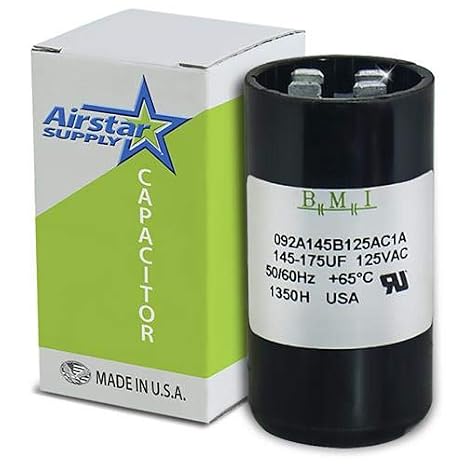 145-174 uF x 110/125 VAC - P281-1457 - BMI Replacement # 092A145B125AC1A - Made in the USA