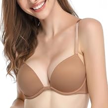 Deyllo Womens Push Up Underwire Bra Super Padded T-Shirt Bra Add Two Cups