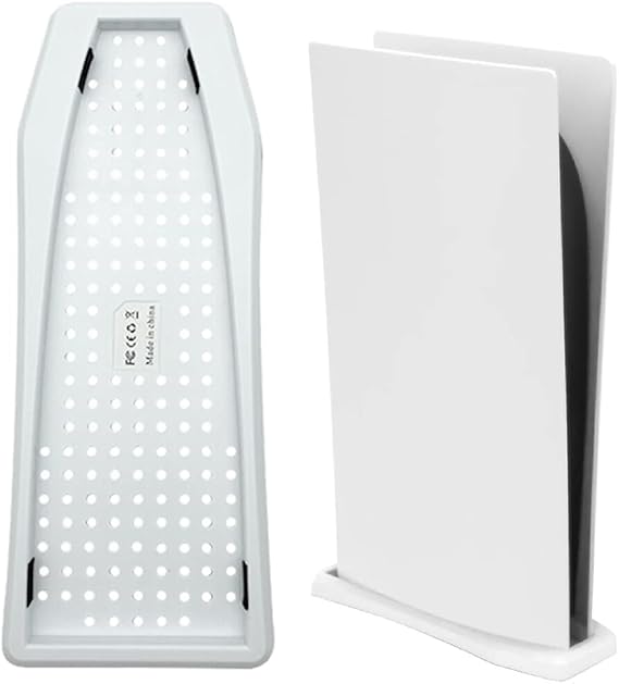 Vertical Stand for PS5 Console - Digital Version - Playstation 5 Holder Stand Bracket Mount Base with Built-in Cooling Vent and Anti-Slip Legs White