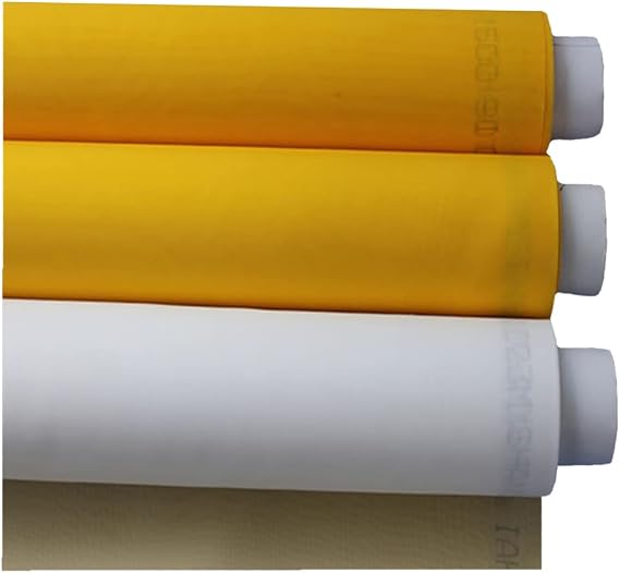 Silk Screen Printing Mesh 54 Yards 110 White Mesh 65" (1.65 Meter) Width Silk Screen White Mesh 110 (43T) High Tension Silkscreen Printing Mesh Fabric