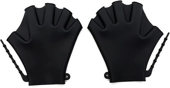 Silica Gel Swimming Gloves Webbed Aquatic Training Water Resistance Fitness Paddle Aerobics for Men Women Kids