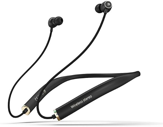 Neckband Earphone Bluetooth Headphones Noise Cancelling Headset with Mic Wireless Earbuds 5.0 CVC 8.0 Waterproof Sport Earbuds 16H Single Use for Running Driving Working Compatible,Black