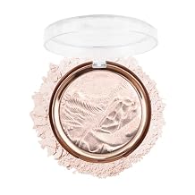 Baked Highlighter Blush Palette-Champagne Rose Face Highlighter,Shimmer Glitter Diamond Highlighting Eyeshadow Palette for Face Body Cheek, Christmas Makeup Gift for Women,0.38 Oz-Dawn Glow