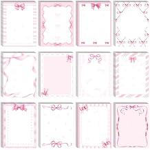 Thenshop 24 Pcs/720 Sheets Coquette Pink Bow Sticky Notes Bow Self Stick Notepad to Do List Writing Memo Pads Goodies Bags Fillers for Birthday Party Favors Rewards Gifts Home Office, 4 x 3 Inches