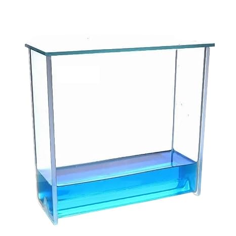 TLC Developing Tank - Square Double Glass Tank Laboratory Double Tank Solvent Glass Staining Chamber Dimension(L*H) 200 * 200mm