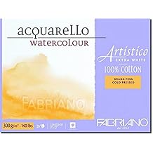 Fabriano Artistico 140 lb. Cold Press 20 Sheet Block 9x12" - Extra White