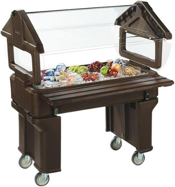 Carlisle FoodService Products Six Star Food Bar With Legs for Catering, Buffets, Restaurants - Polyethylene (Pe), 45.25 x 38 x 51 Inches, Black