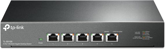 TP-Link TL-SX105, 5 Port 10G/Multi-Gig Unmanaged Ethernet Switch