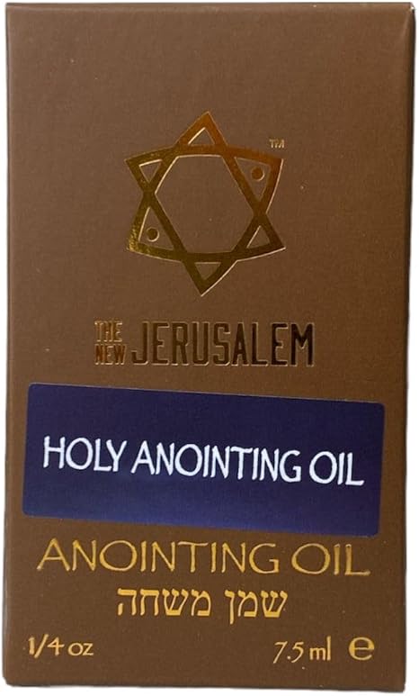 Anointing Oil Boutique Handmade in the Holy Land of Israel 100% Natural Ingredients Pure Virgin Olive Oil Scents of the Holy Bible Spiritual Exercises Holy Anointing Oil - 7.5 ml