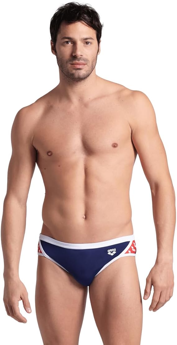 ARENA Men's Icons Solid Swim Briefs Professional Training Swimsuit Sports Trunk
