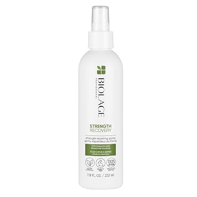 Biolage Strength Recovery Repairing Spray - Leave-In Treatment, Strengthens & Repairs Damaged Hair, Heat Protectant, Detangling Leave-In Treatment, With Olive Squalane & Vegan Proteins