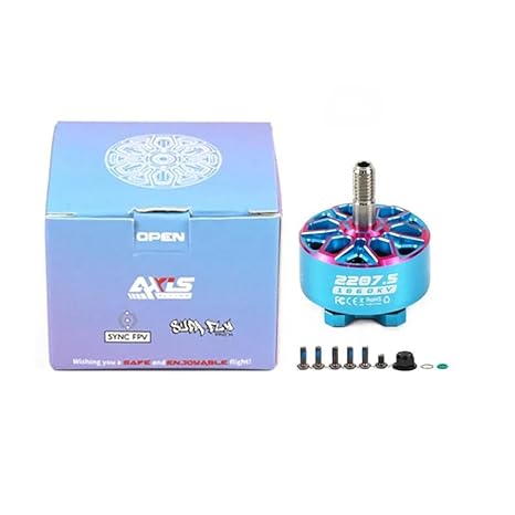 AXISFLYING Bando 2207 2207.5 1960KV FPV Brushless Motor 6S Lipo 5mm Output Shaft for 5inch Freestyle Cinema Drones Parts (1PC 2207.5 1960KV)