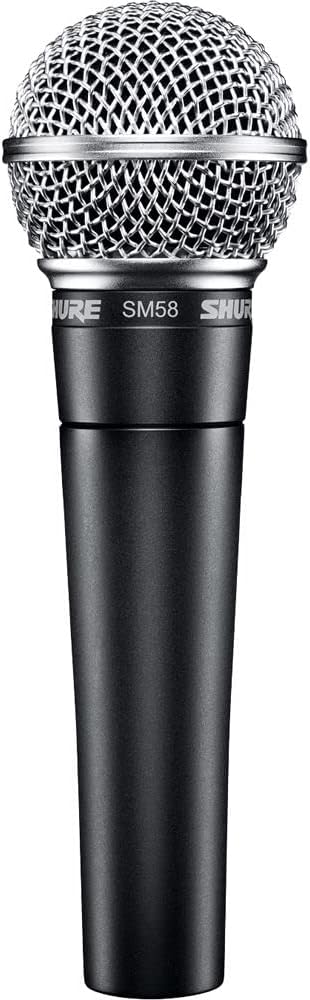 Shure SM58-LC Dynamic Vocal Microphone Professional Handheld Cardioid XLR Mic for Singing, Live Performance, Studio Recording, Podcast & Broadcast, Black